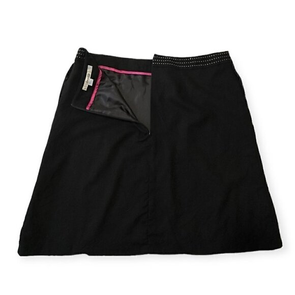 Boden Black Wool A line Mini Skirt, Size US12R, - Picture 3 of 11